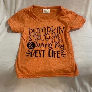 Pumpkin Spice and Living My Best Life. Pair with Kids T as a Cutie Duo.